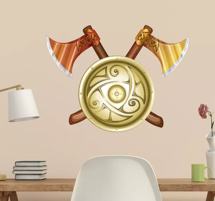 Gammeldags våben og skjold sticker - TenStickers