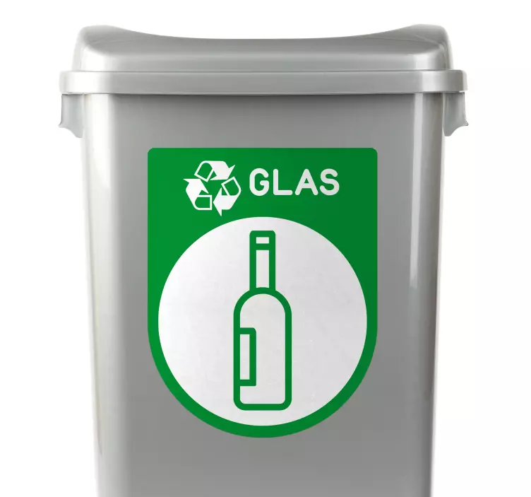 Genbrug af glas beholder wallsticker - TenStickers