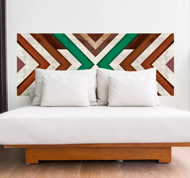 Geometrisk headboard klistermærke - TenStickers
