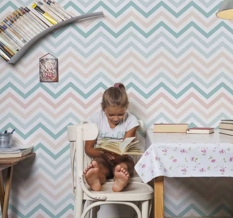 Geometrisk klistermærke med chevronmønster - TenStickers