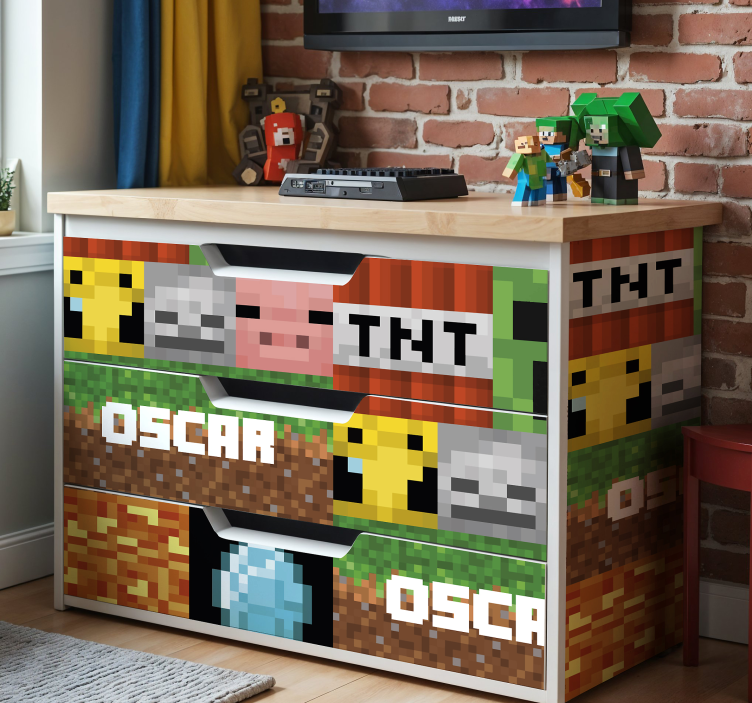 Geometrisk mønster for spil folie til møbler - TenStickers