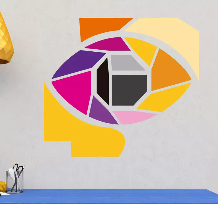 Geometrisk øje klistermærke - TenStickers