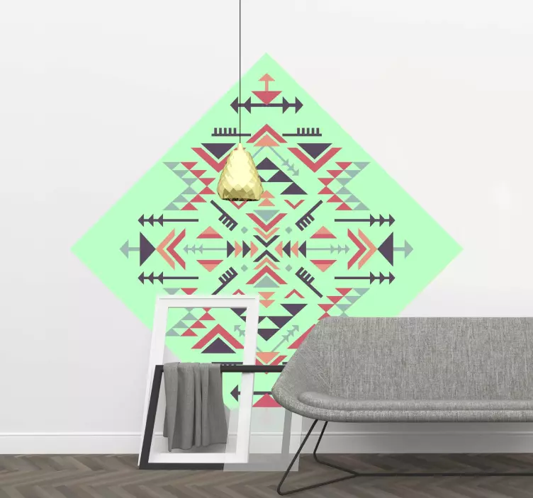 Geometrisk pilemønster wallsticker dyr - TenStickers