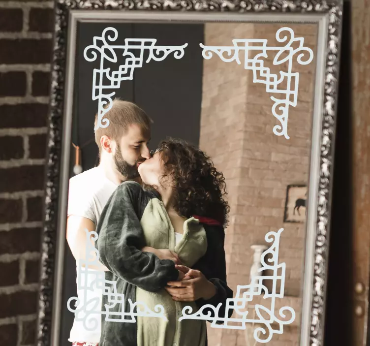 Geometrisk vinkel spejl klistermærke - TenStickers