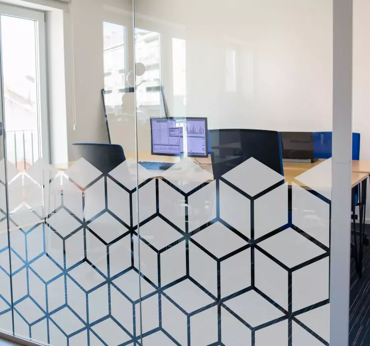 Geometriske kuber form klistermærke - TenStickers