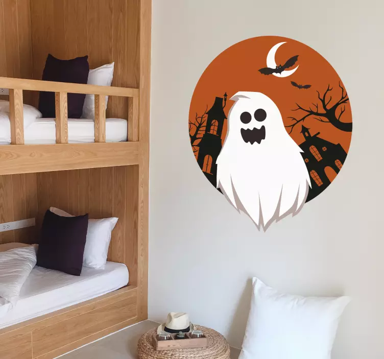 Ghost halloween vægklistermærke - TenStickers