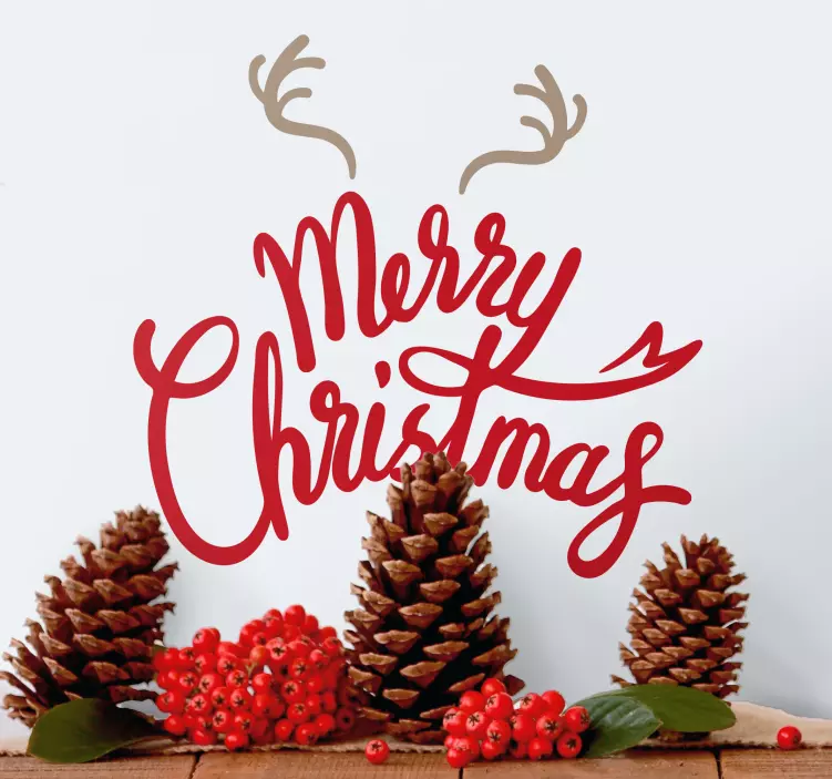 God jul med klistermærker til rensdyr - TenStickers