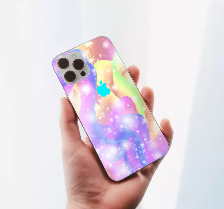 Glitrende farvebølger wallsticker dyr - TenStickers