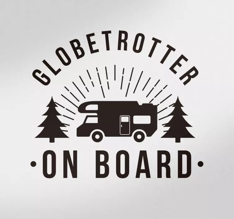 Globetrotter klistermærke til campingvogn - TenStickers