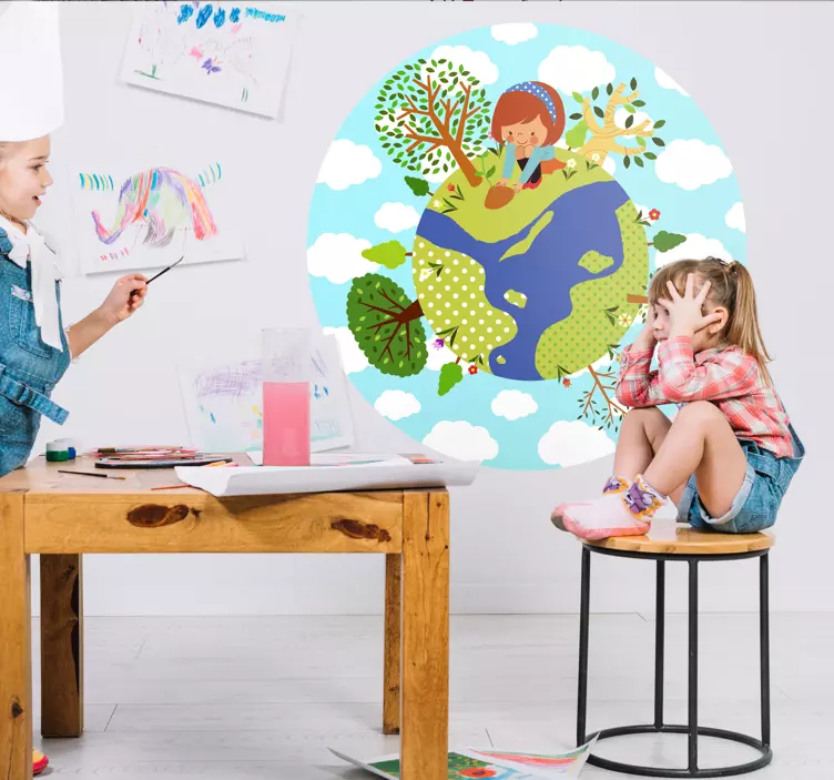 Globus verden børne klistermærke - TenStickers