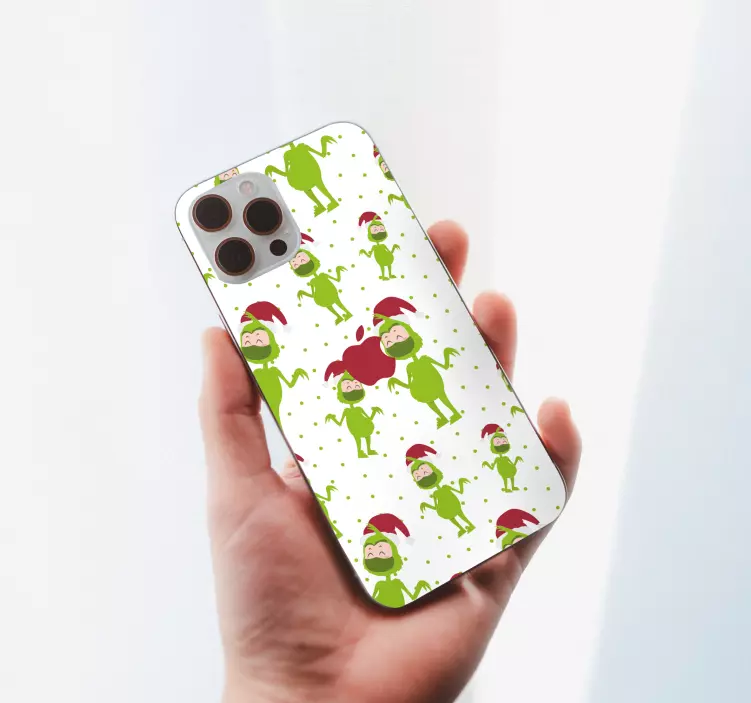 God jul med maske ansigt iphone klistermærker - TenStickers