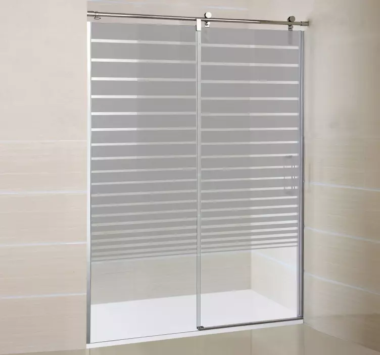 Gradient linjer dekorativt glas klistermærke - TenStickers