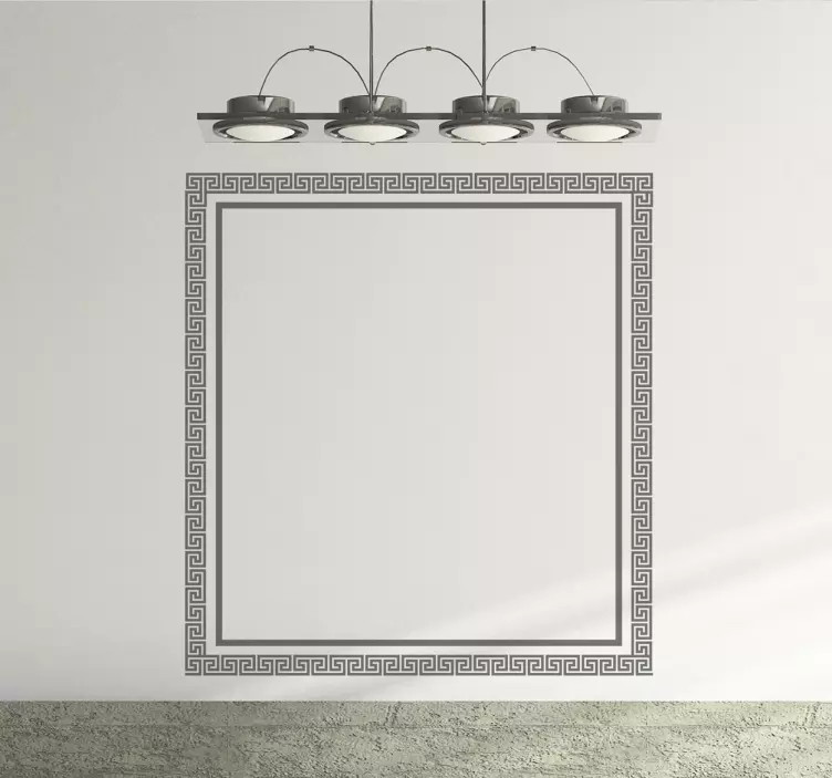 Græsk firkantet ramme klistermærke - TenStickers