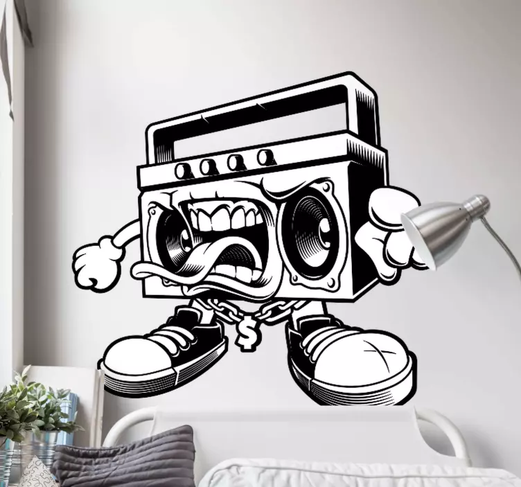 Graffiti boombox klistermærkepakke - TenStickers