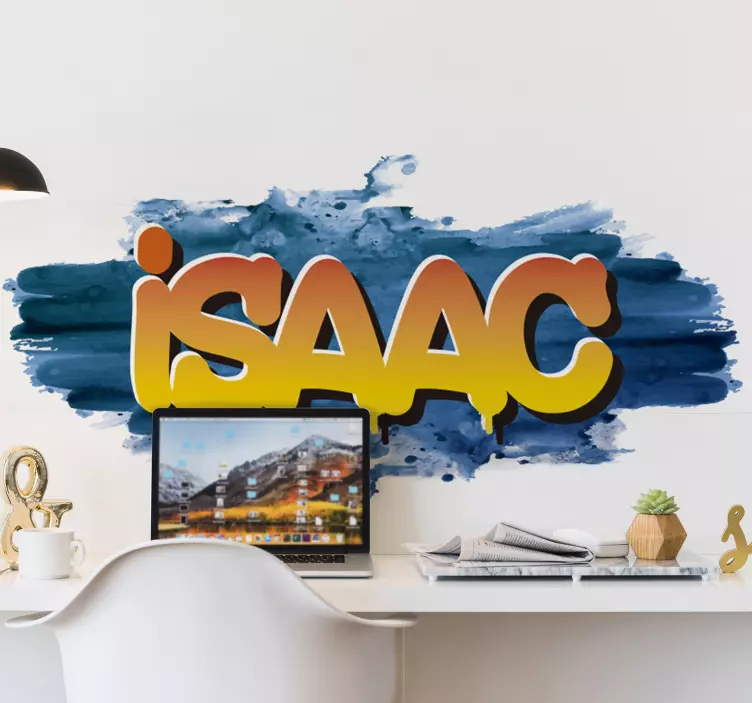 Graffiti navn akvarel urban klistermærke - TenStickers