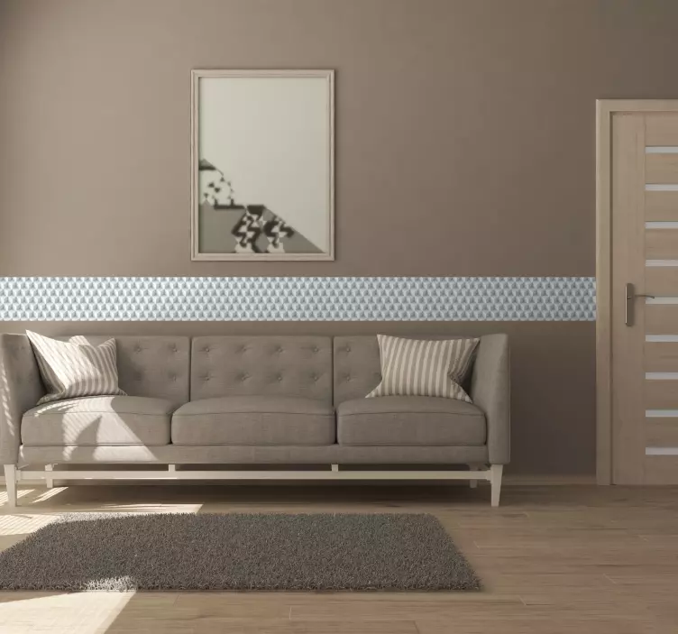 Gråt 3D kantbånd wallsticker - TenStickers