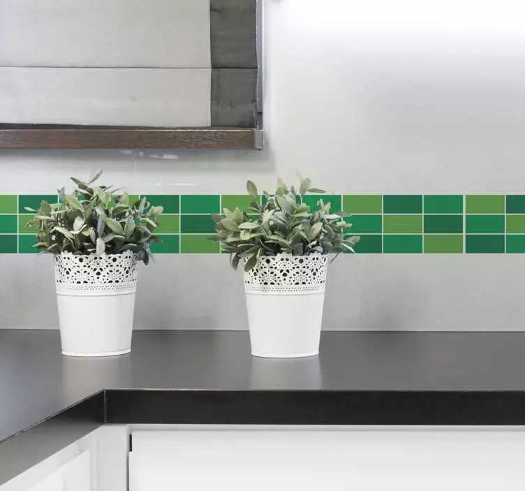 Grøn effekt mur kant klistermærke - TenStickers