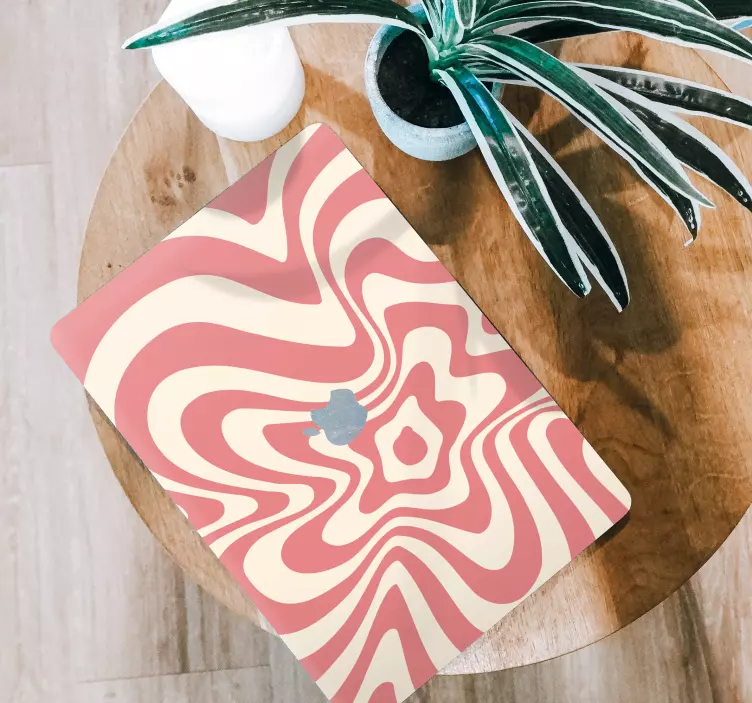 Groovy bølge abstrakt klistermærke - TenStickers