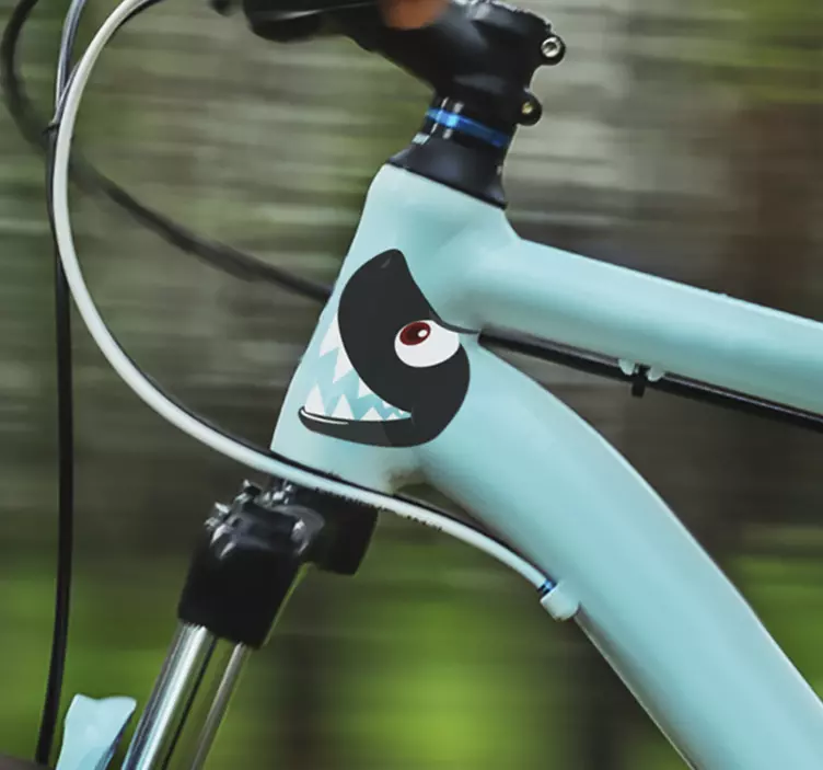 Haj ansigt klistermærke til cykel - TenStickers