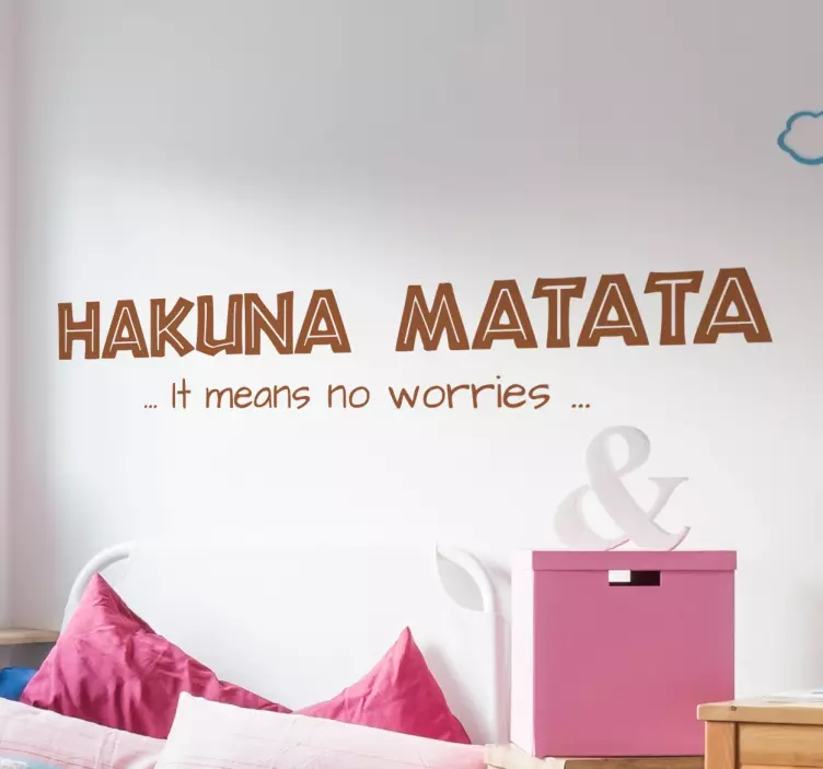 Hakuna matata slogan klistermærke - TenStickers