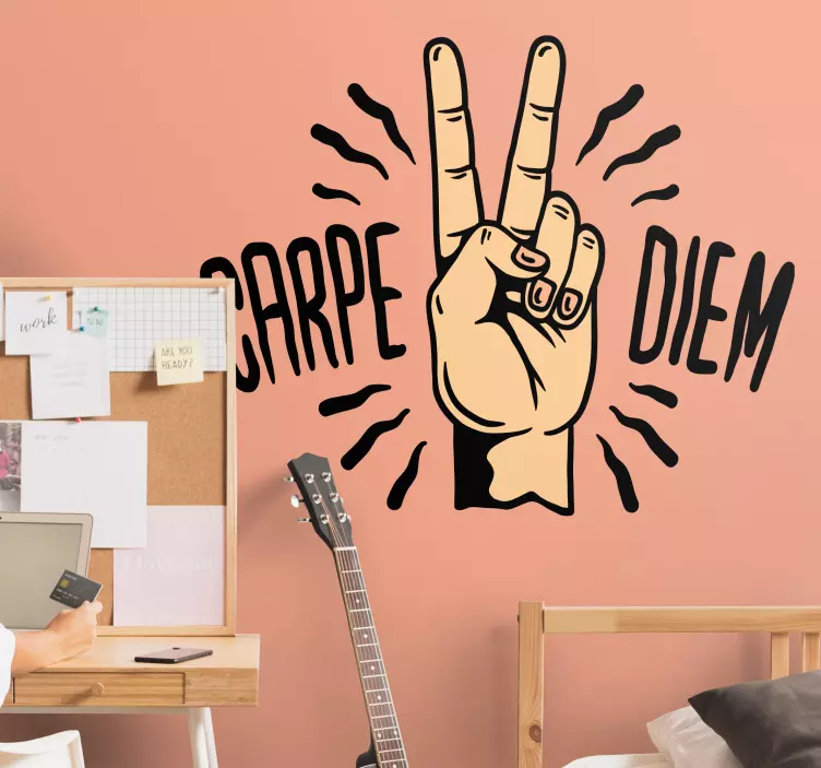 Håndsymbol fred wallsticker dyr - TenStickers