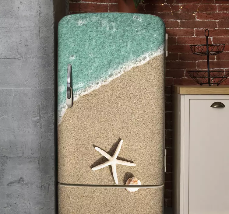 Havskal køleskab vinyl klistermærke - TenStickers