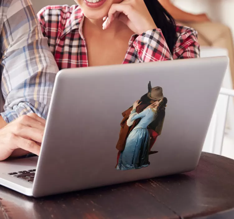 Hayez kysset laptop sticker - TenStickers