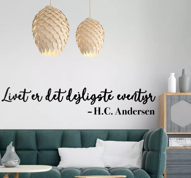 Hc andersen life fairytale citat walls tickers - TenStickers