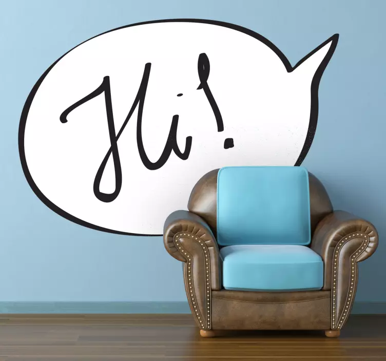 Hej tegneserie med komisk tekst - TenStickers