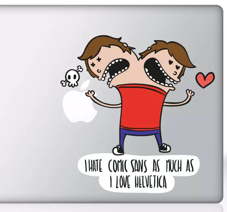 Helvetica bærbar klistermærke - TenStickers