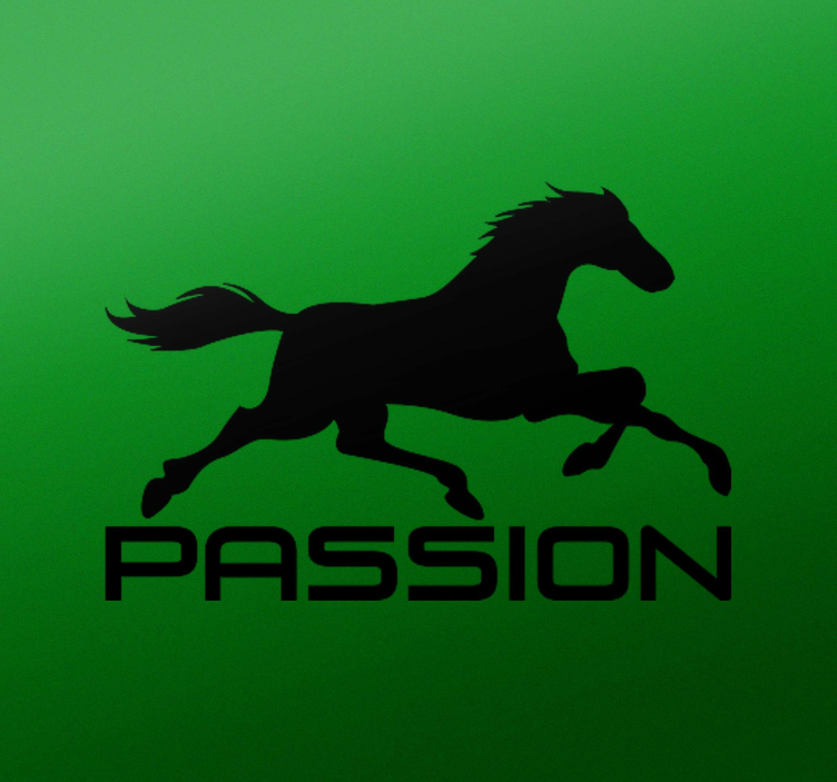 Hest passion klistermærke til bil - TenStickers