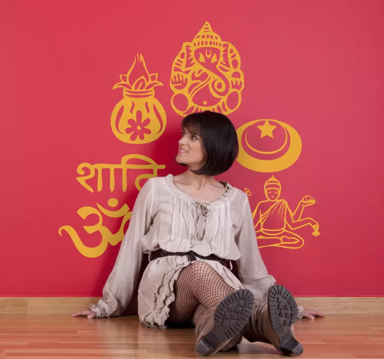 Hinduistiske symboler mærkater - TenStickers