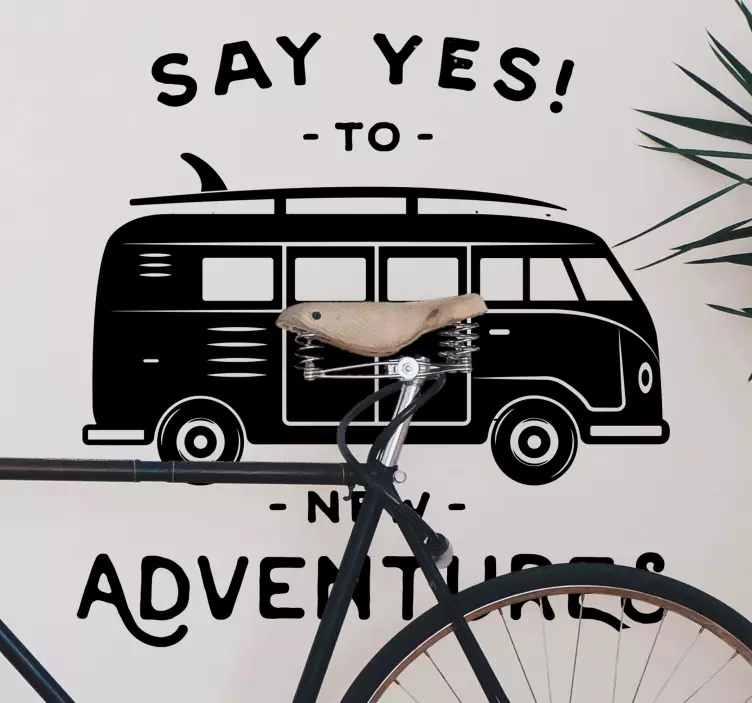 Hippie van bil vinyl klistermærke - TenStickers