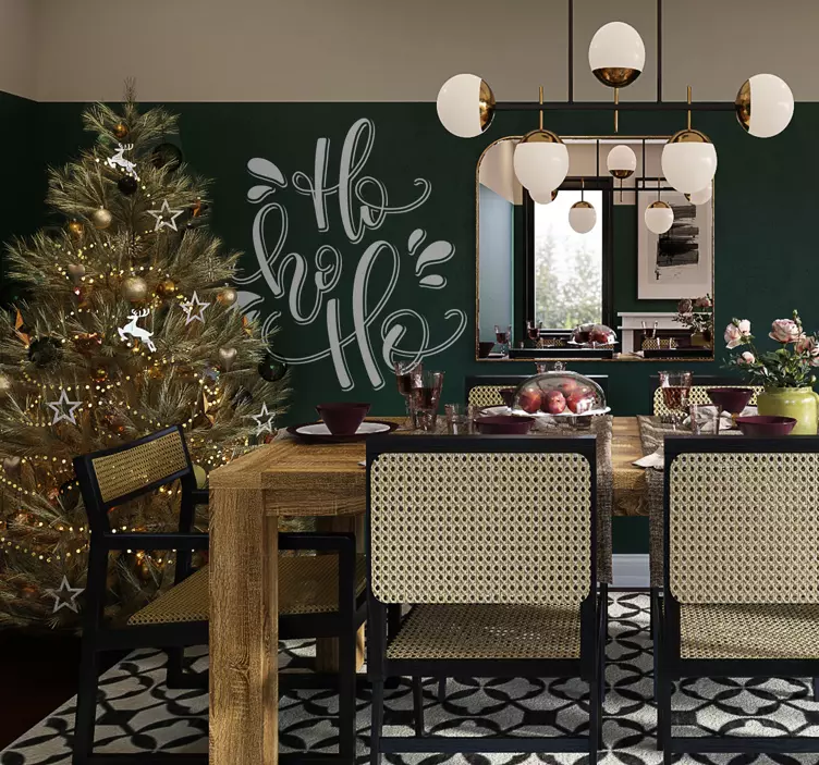 Ho ho ho juleklistermærke - TenStickers