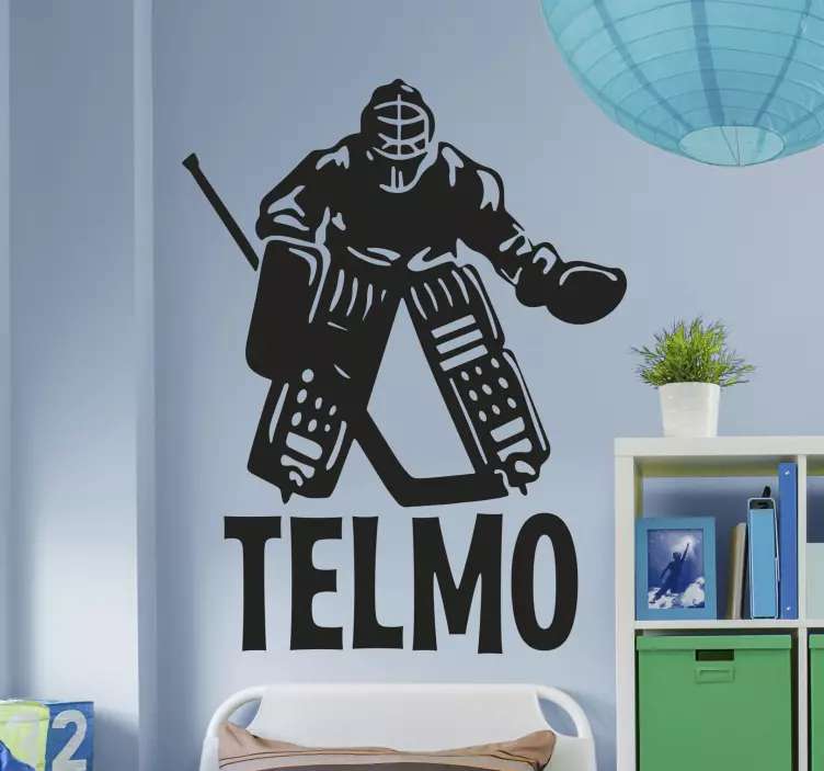Hockey målmand design fodbold klistermærke - TenStickers