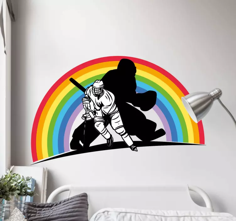Hockeyspillernes aktion sport klistermærke - TenStickers