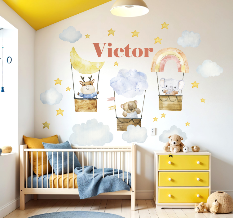 Højtflyvende dyrevenner wallsticker - TenStickers