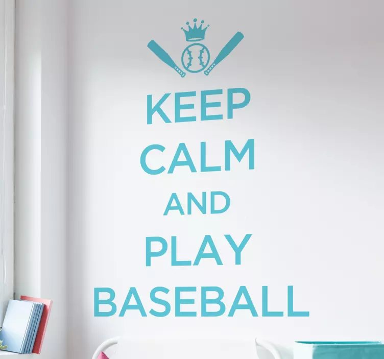 Hold roen og spil baseball wallsticker dyr - TenStickers