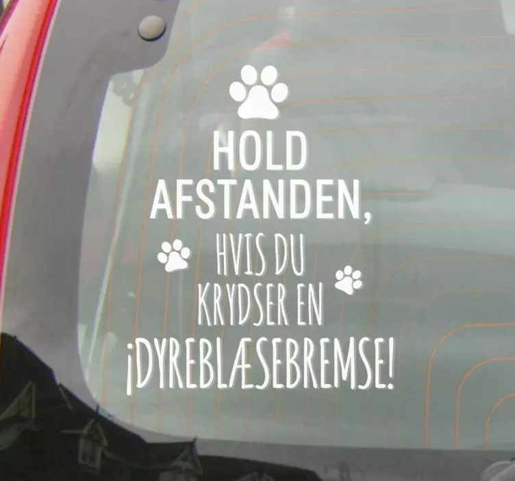 Opbevar din afstand bil klistermærke - TenStickers