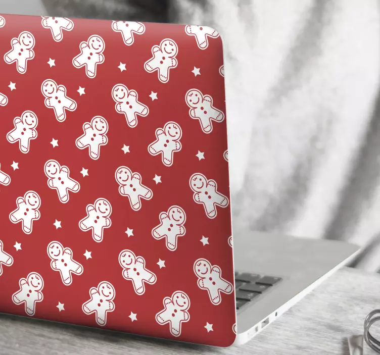 Honningkage karakter mønster klistermærke til bærbar - TenStickers