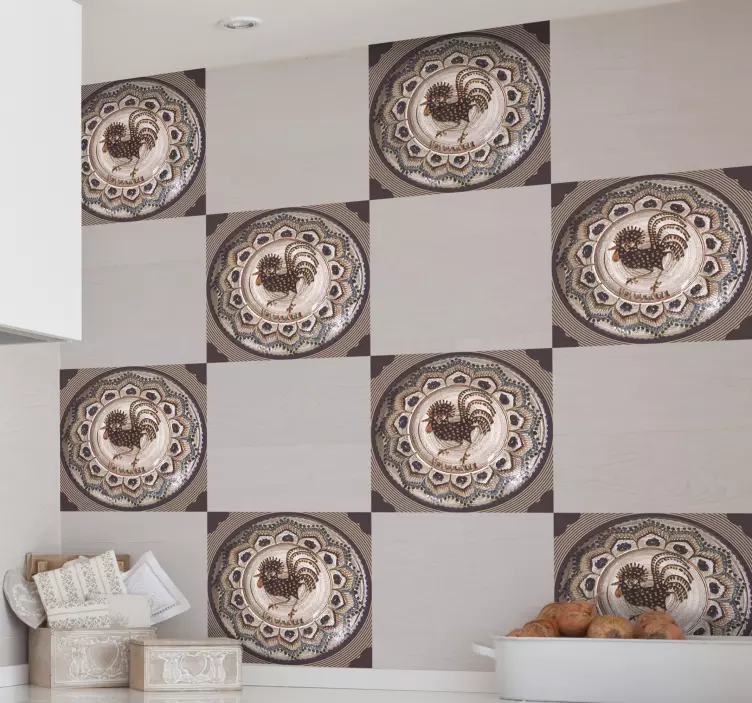 Horezu keramiske fliser klistermærke - TenStickers