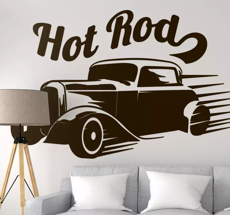 Hot rod-racing wallsticker dyr - TenStickers