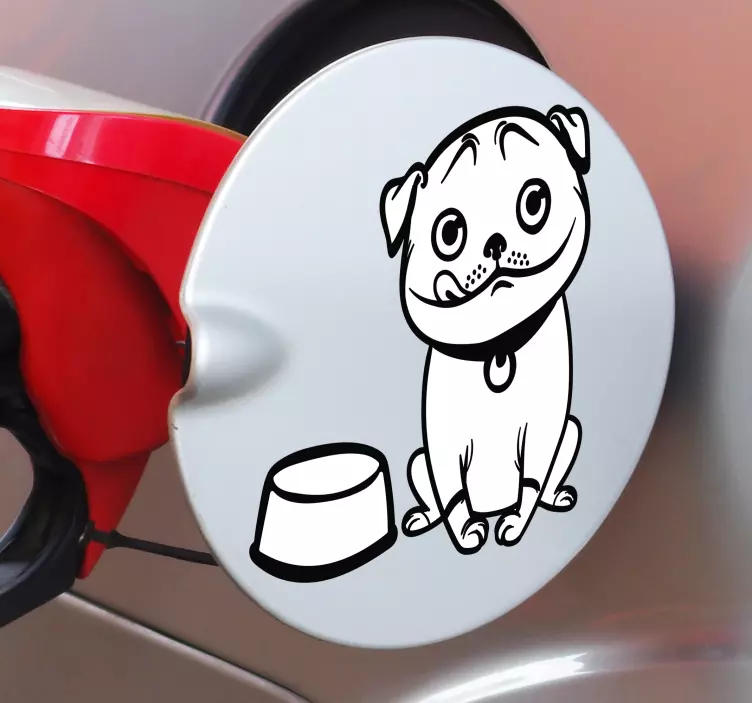 Hunde benzin sticker til bil - TenStickers