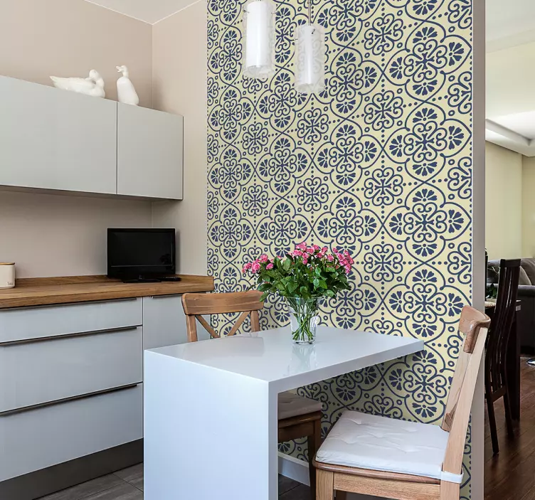 Hydraulisk mønster vinyl tapet mærkat - TenStickers