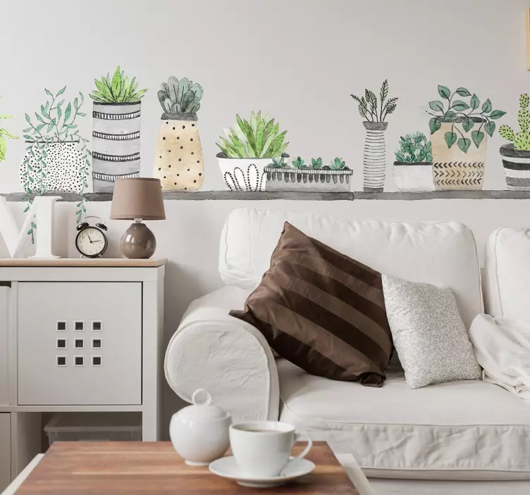 Hylde planter plante mærkat - TenStickers