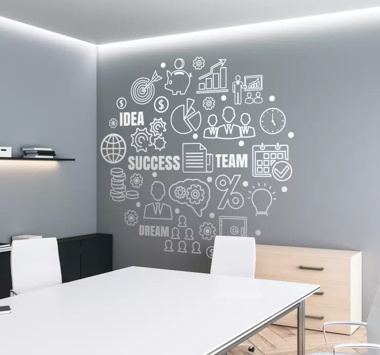 Ideogrammet repræsenterer et koncept om at skabe vækst og udvikli - TenStickers