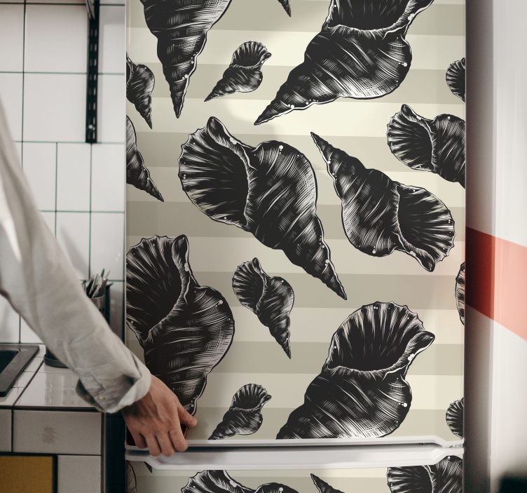 Illustrative skalmønstre køleskab klistermærke - TenStickers