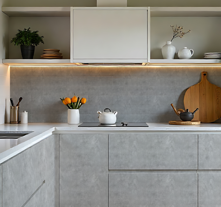 Imitation af steneffekt køkken klistermærke - TenStickers