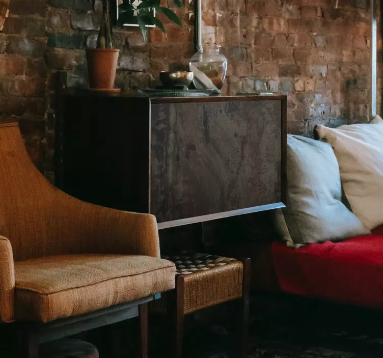 Industrielt gråt rustent jern folie til møbler - TenStickers