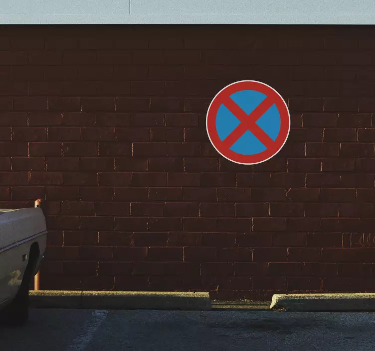 Ingen stoppende vejskilt klistermærke - TenStickers